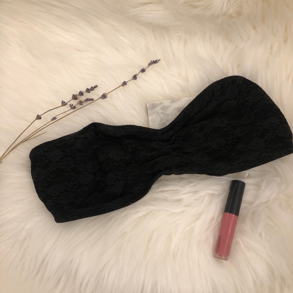 Black Lace Sweetheart Bandeau